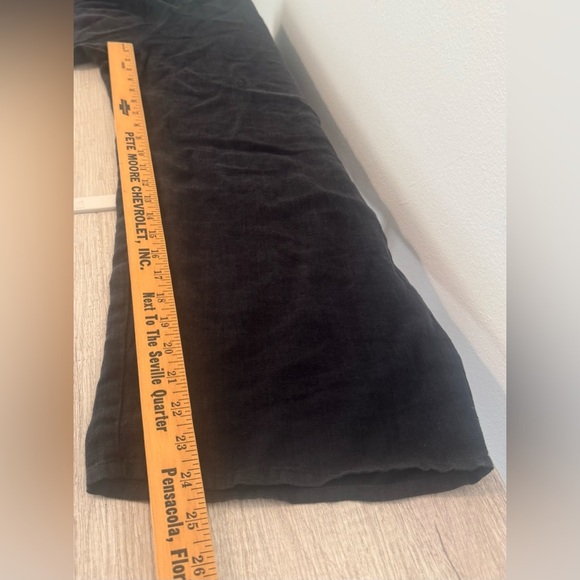 Flax 100% Linen Cropped Pants Wide Leg Pull On Relaxed Comfy Size Medium - Picture 5 of 10